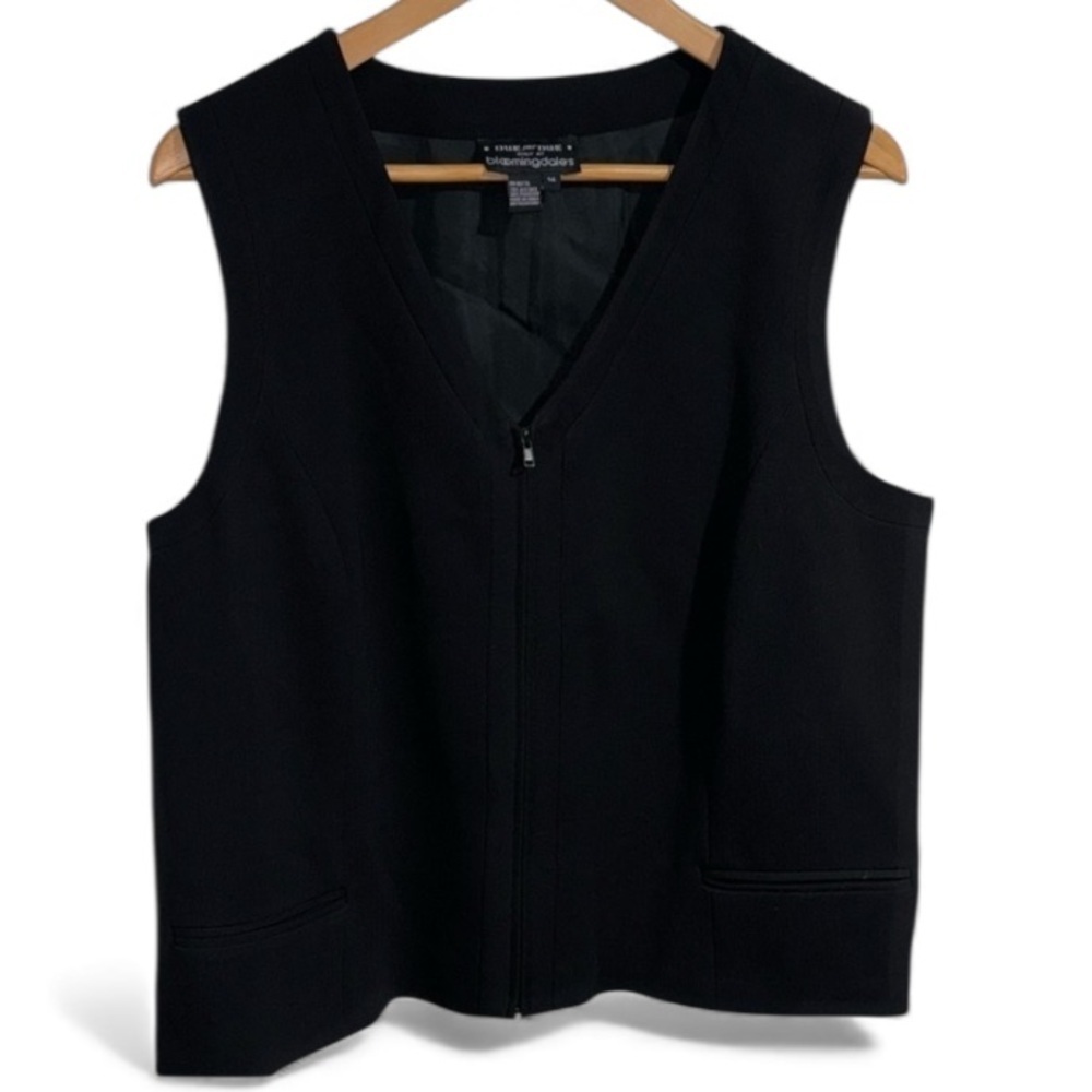 Due per‎ due best black Bloomingdale’s size 14 zip up lined boxy fit
